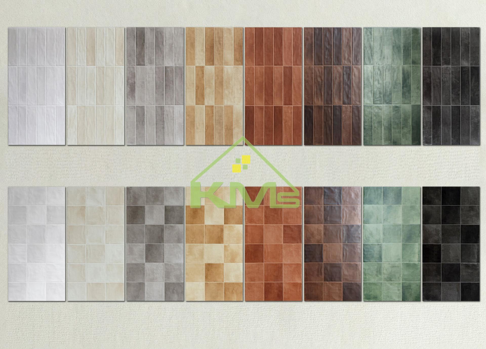 Gạch Giả Thẻ 40x80cm Thanh Mix Màu - Gạch ốp lát nhà vệ sinh - Gạch trang trí - Gạch ốp tường nghệ thuật